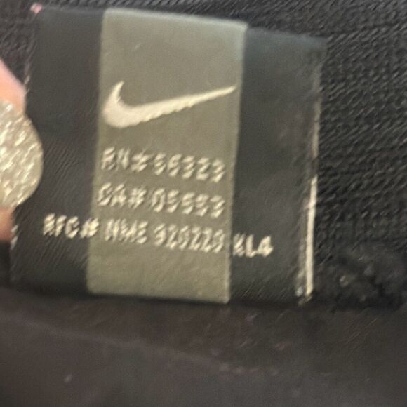 Vintage Nike Golf XL Sleeveless V Neck Pullover Windbreaker Vest Black Pockets - Picture 6 of 8